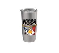 Backstage Boss Quote, équipe de production, directeur de scène de théâtre Gobelet isotherme en acier inoxydable double paroi
