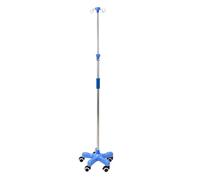 backstand Medical IV Pole with Wheels Stainless Steel Adjustable 1.5-2m Height IV Stand with 4 Hooks for Hospital Home wheel stand