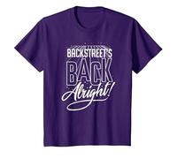 Backstreet Boys - BSB Back Alright on Purple T-Shirt, Enfant, Violet, 4 Ans