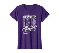 Backstreet Boys - BSB Back Alright on Purple T-Shirt, Femme, Violet, L