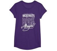 Backstreet Boys - BSB Back Alright on Purple T-Shirt, Fille, Violet, XS