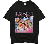 Backstreet T-Shirt Unisex 90S Vintage Tee Shirt Band Mens Womens Throwback Homage Tshirt Funny Hip Hop T Shirt Boys and Girls Black XL