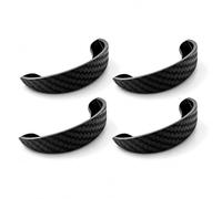Backup Camera Rain Shield, Black Soft PVC Camera Rain Cover, 2 Pack (4 Pcs) | Compact rain hood with a curved black-gray finish and adhesive backing for compatible rear, side, or front camera housings.