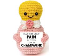 BackURyear Joli cadeau d'encouragement pour femme, énergie positive, soulagement du stress, cadeau réconfortant pour sa meilleure amie, collègue, affirmations personnelles, crochet fait à la main