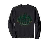 Backwoods Rebel : l'esprit d'aventure de Rugged Outdoorsman Sweatshirt, Unisexe pour Adultes, Noir, M