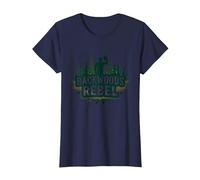 Backwoods Rebel : l'esprit d'aventure de Rugged Outdoorsman T-Shirt, Femme, Bleu Marine, L
