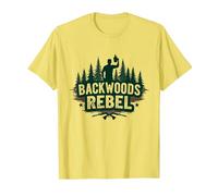 Backwoods Rebel : l'esprit d'aventure de Rugged Outdoorsman T-Shirt, Homme, Citron, XXL