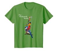 Backyard Birds Rouge-Gorge Oiseau De Jardin Animal Dessin T-Shirt, Enfant, Herbe, 2 Ans