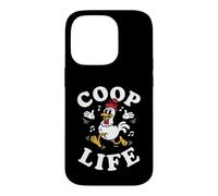 Backyard Chicken Coop Life Retro Rubber Hose Cartoon Coque pour iPhone 14 Pro