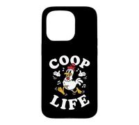 Backyard Chicken Coop Life Retro Rubber Hose Cartoon Coque pour iPhone 15 Pro