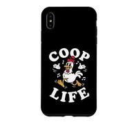 Backyard Chicken Coop Life Retro Rubber Hose Cartoon Coque pour iPhone XS Max