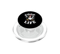 Backyard Chicken Coop Life Retro Rubber Hose Cartoon PopSockets PopGrip pour MagSafe