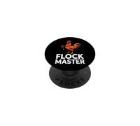Backyard Chicken Farmer Flock Master Rooster Pitchfork PopSockets PopGrip Adhésif