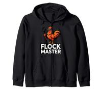 Backyard Chicken Farmer Flock Master Rooster Pitchfork Sweat à Capuche