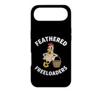 Backyard Chicken Feathered Freeloaders Retro Cartoon Hen Coque pour iPhone Air