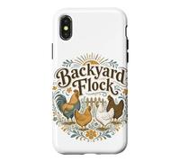 Backyard Chickens Coq et Poule Happy Free Range Coque pour iPhone X/XS