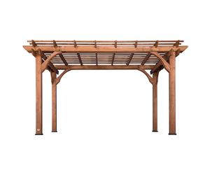 Backyard Discovery Pergola en Bois 305 x 426 cm | Abri de Terrasse Autoportant pour le Jardin | Tonnelle Extérieur - Pavillon de Jardin / Résistant aux intempéries
