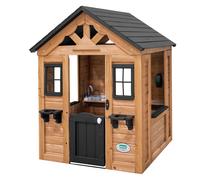 Backyard Discovery Cabane de jardin pour enfants Sweetwater en bois – Marron/Noire, avec cuisine