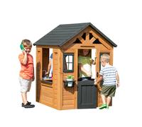 Backyard Discovery Sweetwater Maisonnette en Bois, Marron/Noire | Cabane de Jardin pour Enfants/avec Cuisine, Accessoires et Fenêtres - 117 x 107 x 140 cm / 2 à 10 Ans.