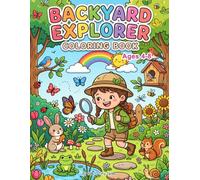 Backyard Explorer Coloring Book for Kids: 50 Fun Nature Adventures with Bugs, Birds, Flowers, and Backyard Wildlife | Easy Coloring Pages for Curious Kids Ages 4-8