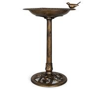 BACKYARD EXPRESSIONS PATIO · HOME · GARDEN 912449-NW Bain d'oiseaux de Jardin extérieur - Bronze - Polyrésine résistante aux intempéries - 76,2 cm - Expressions d'arrière-Cour