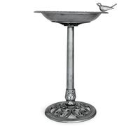 BACKYARD EXPRESSIONS PATIO · HOME · GARDEN 915024 Bain d'oiseaux de Jardin en polyrésine résistant aux intempéries Argenté 76,2 cm