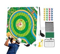 Backyard Golf Game | with Hitting Mat Balls Interactive Putting Practice | | Golf Games Set Outdoor Training for Kids Adults Garage Lawn Driving Range Beach Golfer Family Indoor