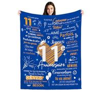 Bacmaxom 11e Anniversaire Couvertures Plaids pour garçons Cadeaux d'anniversaire pour Les garçons de 11 Ans Fils Frère Petit-Fils Neveu Cousin Meilleur Ami Idées de Cadeaux d'anniversaire (11-Lui)