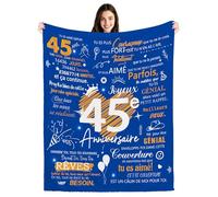 Bacmaxom Couvertures pour 45 Ans Plaids pour Hommes Cadeaux d'anniversaire pour Les Hommes de 45 Ans Papa Oncle Frère Petit ami Mari Collègues Cousin Amis Idées de Cadeaux d'anniversaire (45-Lui)