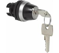 BACO 223952 L21LD00 Interrupteur à clé anneau avant en plastique chromé noir chromé 1 x 45° 1 pièce