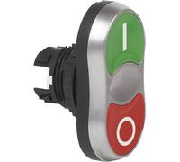 BACO BA100506-RD L61QB21B Bouton-poussoir à double touche collerette plastique, chromé vert, rouge 1 pc(s)