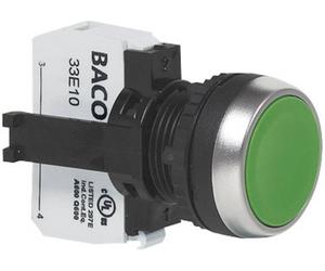 BACO BAL21AA03A L21AA03A Bouton-poussoir collerette plastique, chromé noir 1 pc(s)