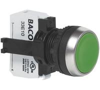 BACO BAL21AA82B L21AA82B Bouton-poussoir collerette plastique, chromé vert 1 pc(s)