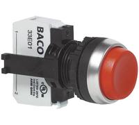 BACO Bouton poussoir à pression L21AA01B – collerette plastique, chromé – Rouge 1 pc(s)