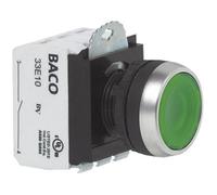 BACO BAL21AH20H L21AH20H Bouton-poussoir collerette plastique, chromé vert 1 pc(s)