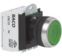 BACO BAL21AH50L L21AH50L Bouton-poussoir collerette plastique, chromé blanc 1 pc(s)