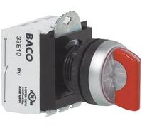 BACO BAL21KG10C L21KG10C Bouton sélecteur collerette plastique, chromé rouge 1 x 45 ° 1 pc(s)
