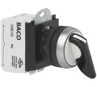 BACO BAL21MA03A L21MA03A Bouton sélecteur collerette plastique, chromé noir 2 x 45 ° 1 pc(s)