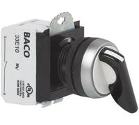 BACO BAL21MA03A L21MA03A Bouton sélecteur collerette plastique, chromé noir 2 x 45 ° 1 pc(s)