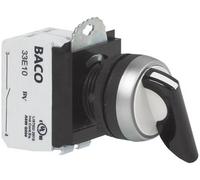 BACO BAL21MR03A L21MR03A Bouton sélecteur collerette plastique, chromé noir 2 x 45 ° 1 pc(s)