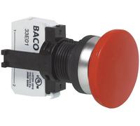 BACO L21AD01C Arrêt d'urgence collerette plastique, chromé 600 V 10 A 1 NF (R) IP69K 1 pc(s)