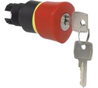BACO L22GR01 Bouton darrêt durgence collerette plastique, noir IP69K 1 pc(s) Piece