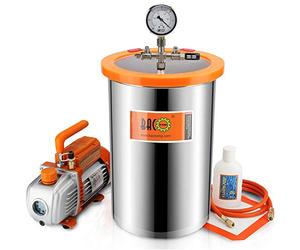 BACOENG 3CFM Pompe à Vide 85 Lt/min avec Chambre à Vide 19 L