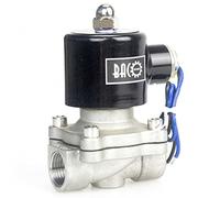 BACOENG AC 220V 1/2" Acier Inoxydable électrique électrovanne Normalement fermé pour Air Eau Huile