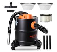 BACOENG Aspirateur a Cendre 20L 1200W, Aspirateur Cendre avec Base Roulante, pour Poêle à Granulés, Cheminée, Cheminée à Bois et Foyer