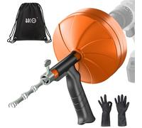 BACOENG Furet Déboucheur Canalisation avec Tige Flexible de 10m-Furet Plomberie Parfait pour Déboucher tous les Types de Canalisations, Retirer les Bouchons, Cheveux, et Autres Saletés, Orange