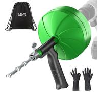 BACOENG Furet Déboucheur Canalisation avec Tige Flexible de 15 m-Furet Plomberie Parfait pour Déboucher tous les Types de Canalisations, Retirer les Bouchons, Cheveux, et Autres Saletés, Vert