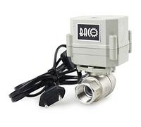 BACOENG Vanne 2 voies motorisée 1/2" DN15 Acier Inoxydable AC110/230V CR202 avec prise normalement fermée