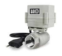 BACOENG Vanne 2 voies motorisée 3/4" DN20 Acier Inoxydable AC110/230V CR202 avec prise normalement fermée