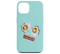 Bacon and Eggs Visage Funny Breakfast Oeufs au Plat Ballon Style Ballon Coque pour iPhone 13